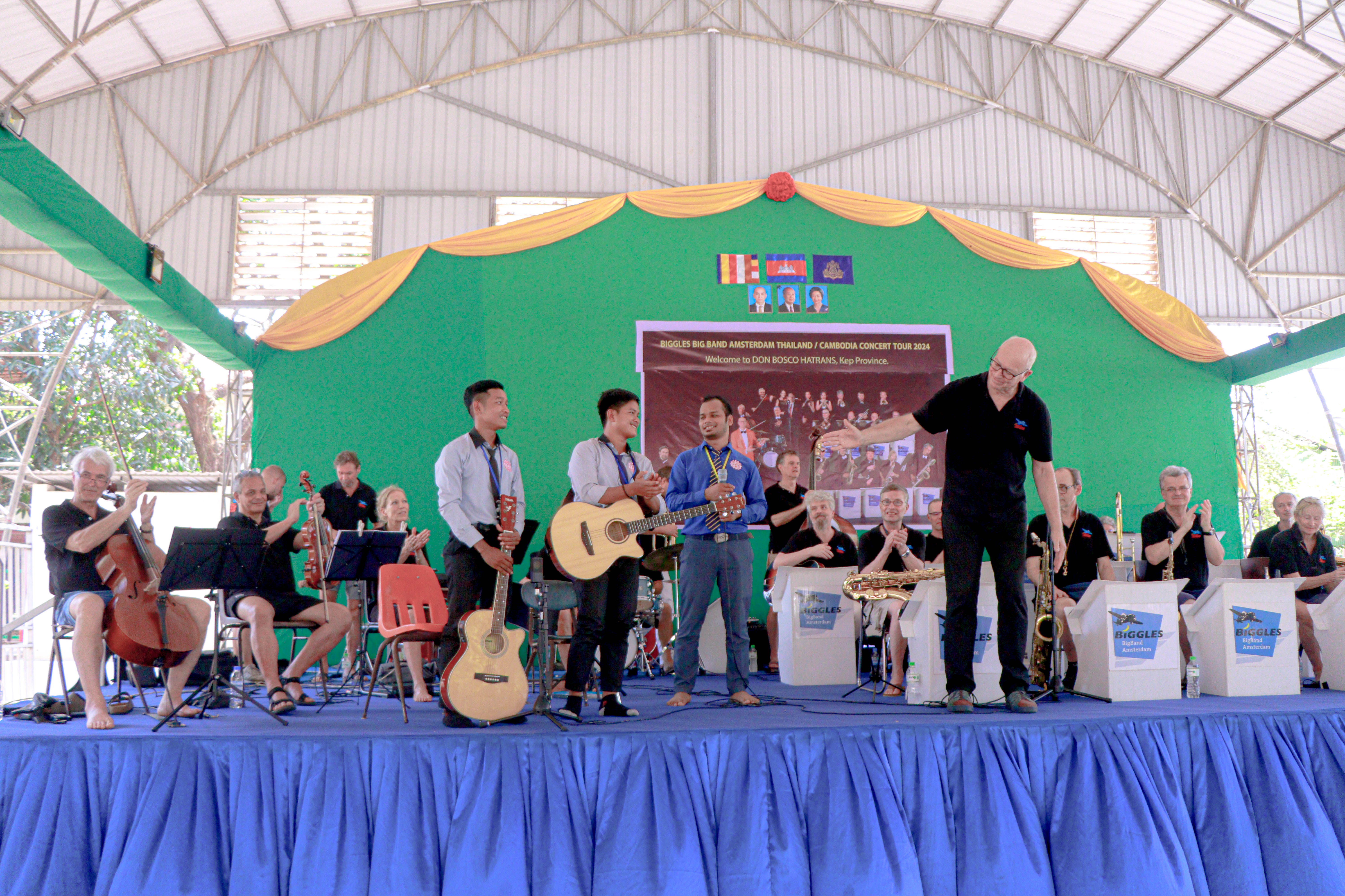 Biggles Big Band Amsterdam Thailand / Cambodia Concert Tour 2024 And Welcome to Don Bosco Hatrans Kep Province